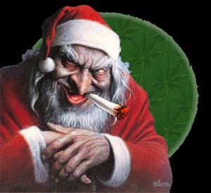 Santa smoking