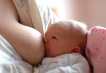 Breastfeeding a baby