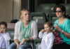 Mirka Federer with her twin daughters