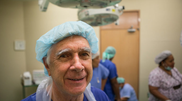 A happy senior surgeon.