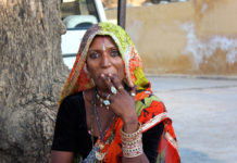 Rajasthani woman smoking. Pic: Kandukuru Nagarjun