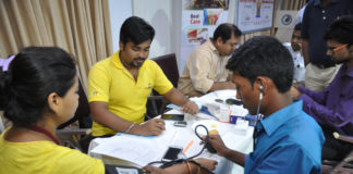 Blood pressure, health check up camp in Kolkata