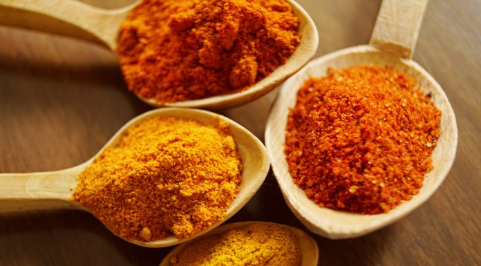 Turmeric, assorted spices